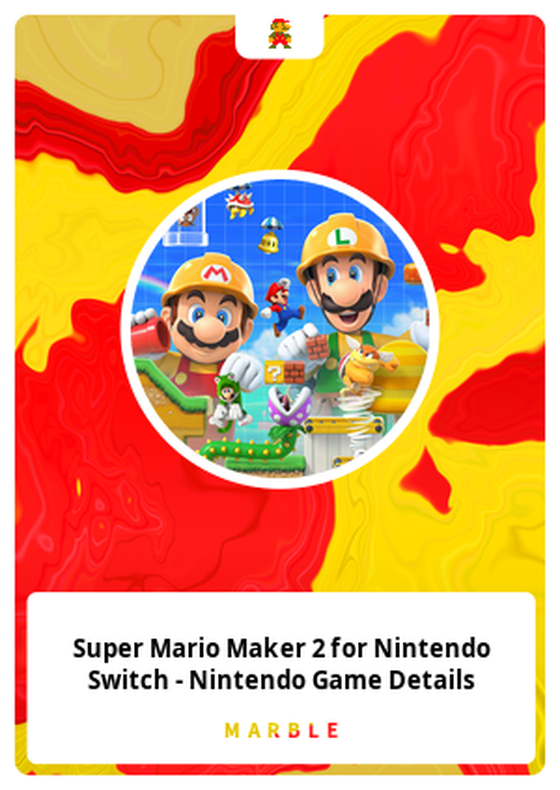 Super Mario Maker 2 for Nintendo Switch - Nintendo Game Details