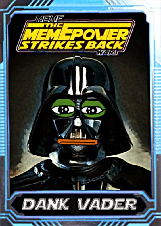 [MEGA RARE] DANKVADER Series 14, Card 10 Rare Pepe Wallet 2017 Counterparty XCP NFT Asset Darth Vader Star Wars