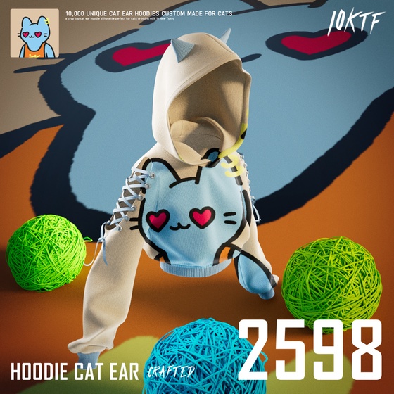 Cool Cat Ear Hoodie #2598