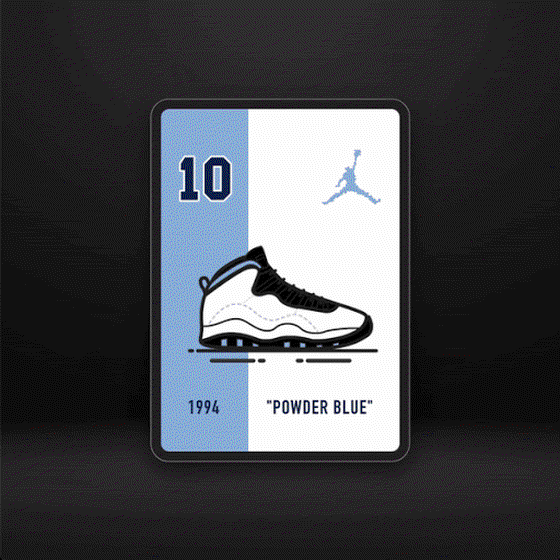 Air Jordan 10 Pack - “Powder Blue” • Collectable Air Jordan Cards