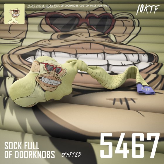 Ape Sock Full of Doorknobs #5467