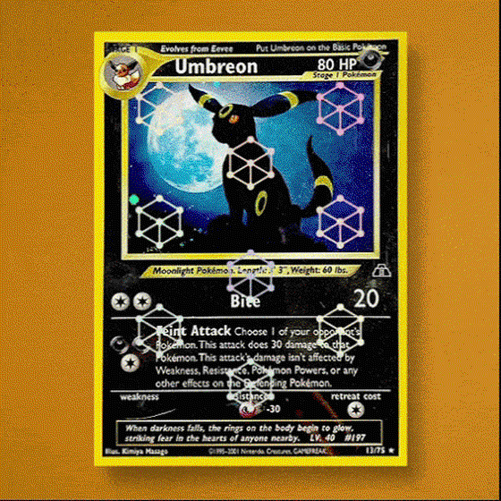 Umbreon Holo Pokemon Card 1st Edition Neo Discovery 13/75 PSA-9 Mint