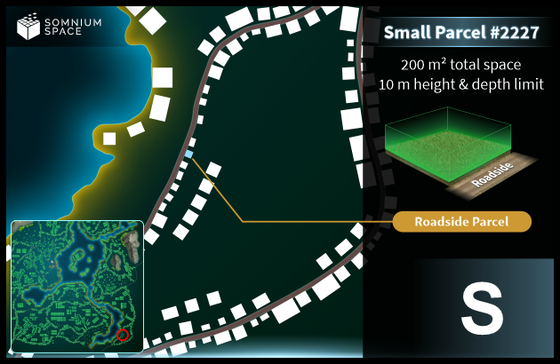 Small #2227 (S) parcel in Somnium Space 