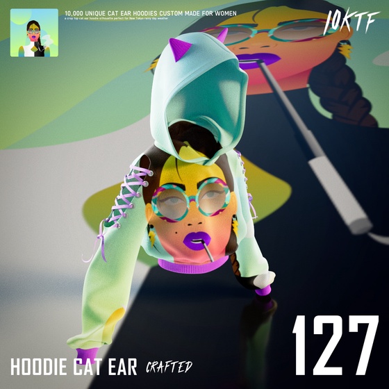 World of Cat Ear Hoodie #127