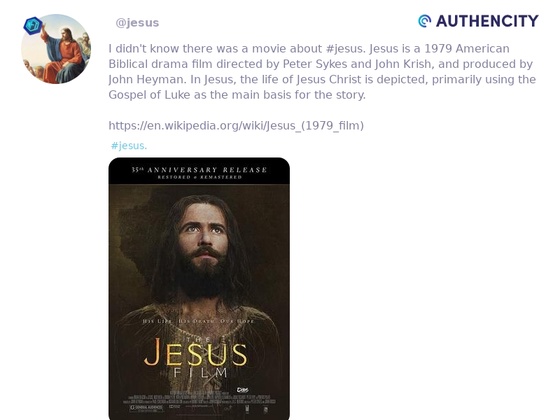 Authencity publication by   (@jesus)