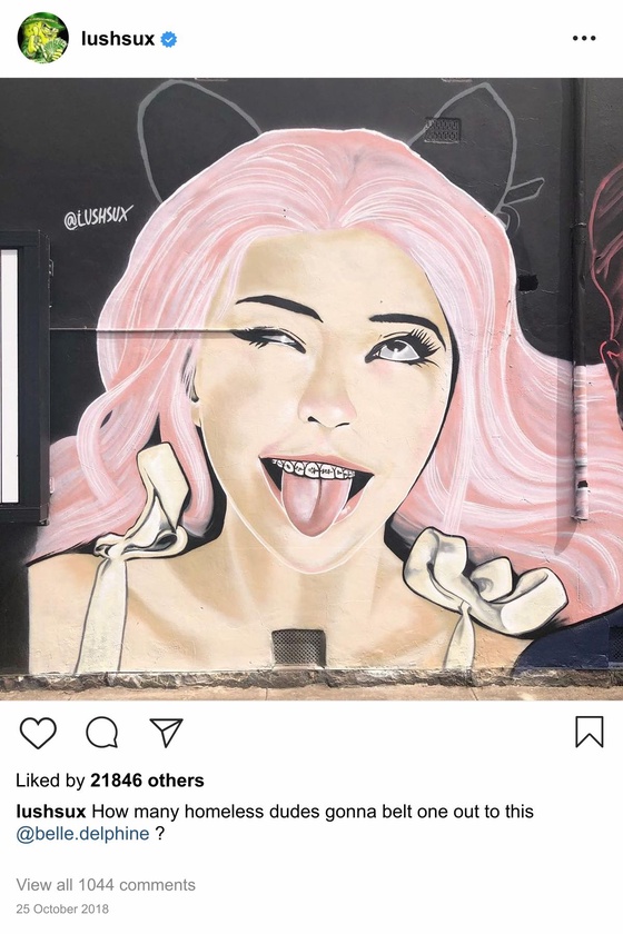 Lushsux #3275 - Mural Belle Delphine