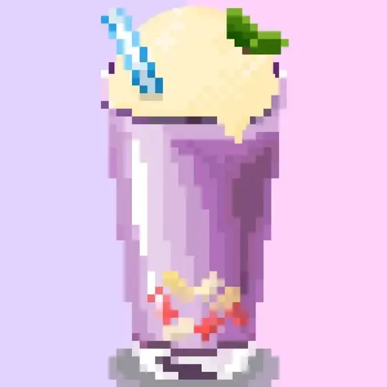 Taro Rainbow Jelly Tea Float