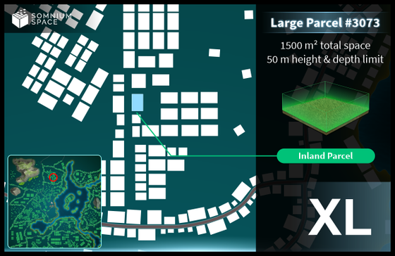 Extra Large #3073 (XL) parcel in Somnium Space