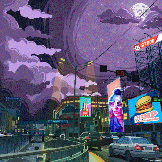 PIXEL ART 007 - Manila night lights