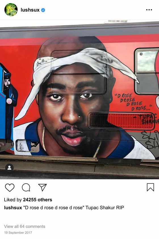 Lushsux #2801 - Mural Tupac