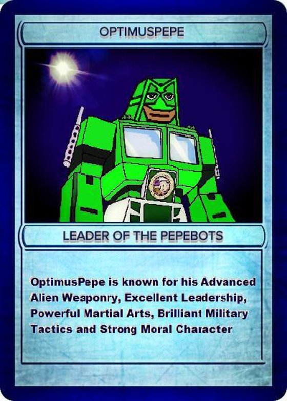 OPTIMUSPEPE | Rare Pepe | Series #23 Card #23 | 2017