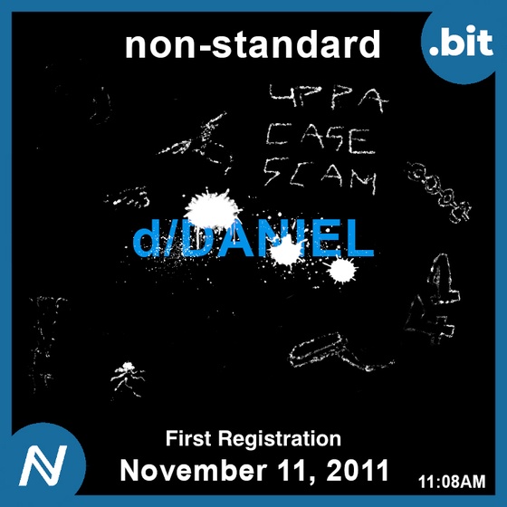 d/DANIEL | Nov 11, 2011 | Namecoin | Non-standard domain