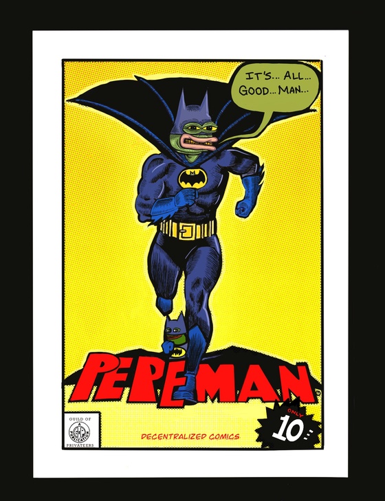 RARE PEPEMAN #1 COMIC BOOK COVER (NFT+ BONUS UNLOCK-ABLE CONTENT)