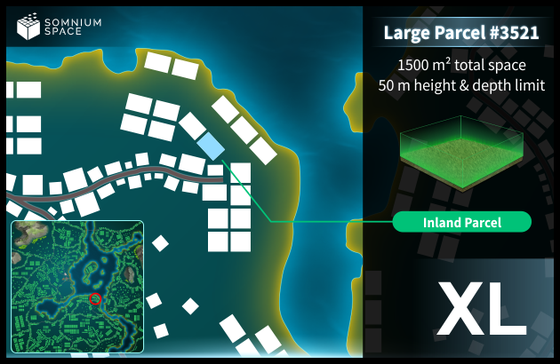 Extra Large #3521 (XL) parcel in Somnium Space