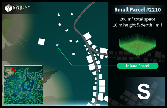 Small #2210 (S) parcel in Somnium Space 