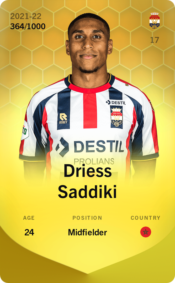 Driess Saddiki 2021-22 • Limited 364/1000