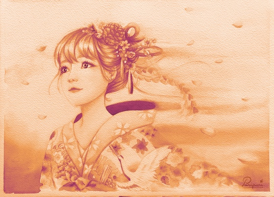 Flying with my wings | Sepia Version