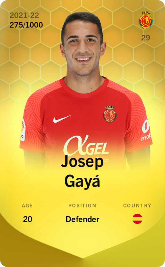 Josep Gayá 2021-22 • Limited 275/1000