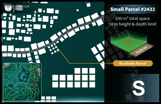 Small #2432 (S) parcel in Somnium Space 