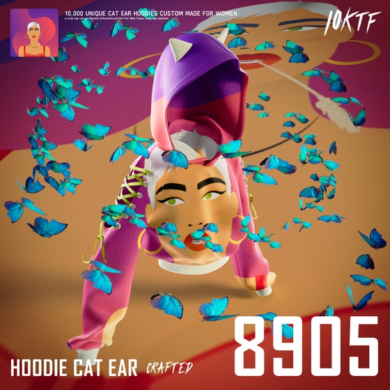 World of Cat Ear Hoodie #8905