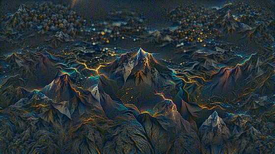 GLIMMERING MOUNTAIN RANGE EARTH ELEMENT