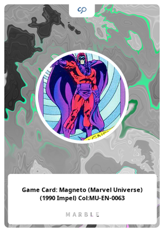 Game Card: Magneto (Marvel Universe) (1990 Impel) Col:MU-EN-0063