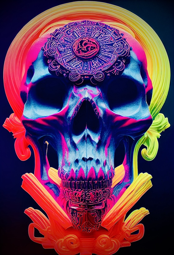 Psychedelic Cyber Skull #4