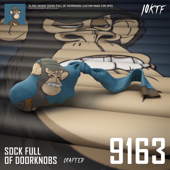 Ape Sock Full of Doorknobs #9163