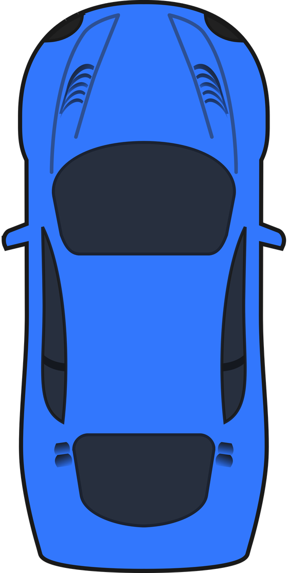 BLVD Collectible : Topdown : Blue Car