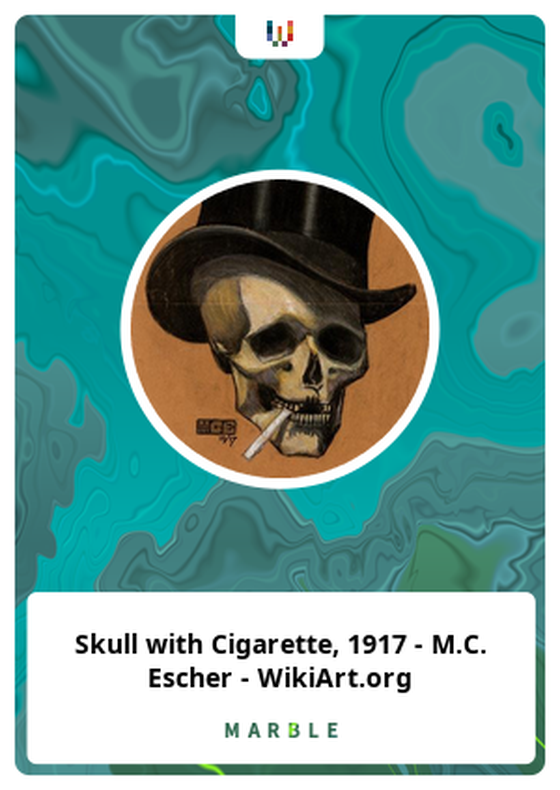 Skull with Cigarette, 1917 - M.C. Escher - WikiArt.org