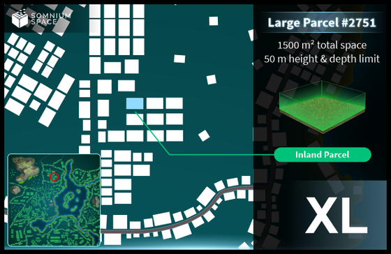 Extra Large #2751 (XL) parcel in Somnium Space