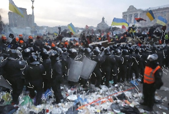 #747 Ukraine Revolution 2-23-14 by Romero