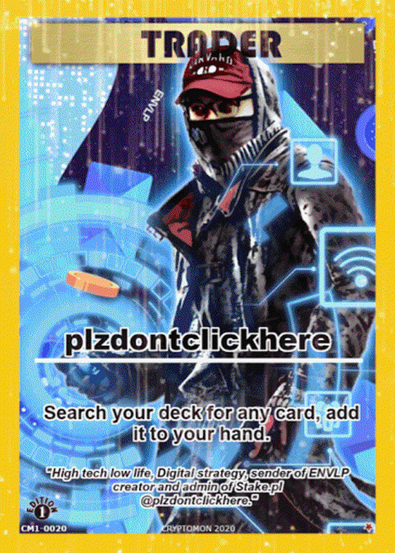 Official Cryptomon plzdontclickhere CM1-0020 Majestic Rare Card