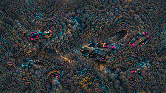 TRIPPY FUTURISTIC CARS AIR ELEMENT