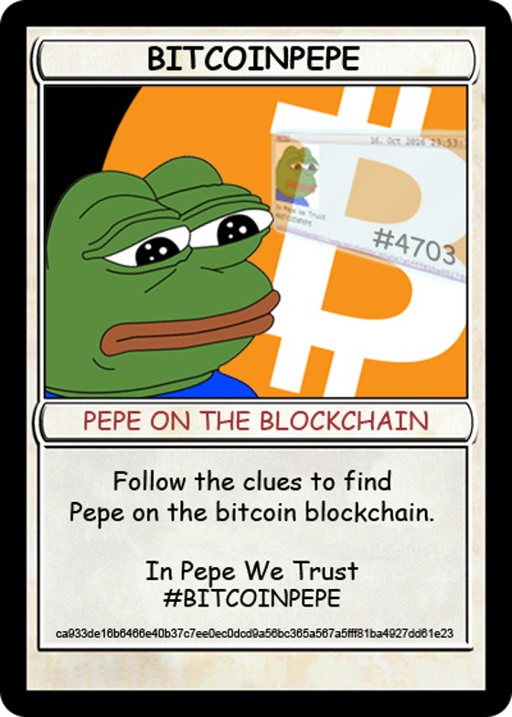 BITCOINPEPE: RAREPEPE - SERIES 5, CARD 20 - 100 ISSUED