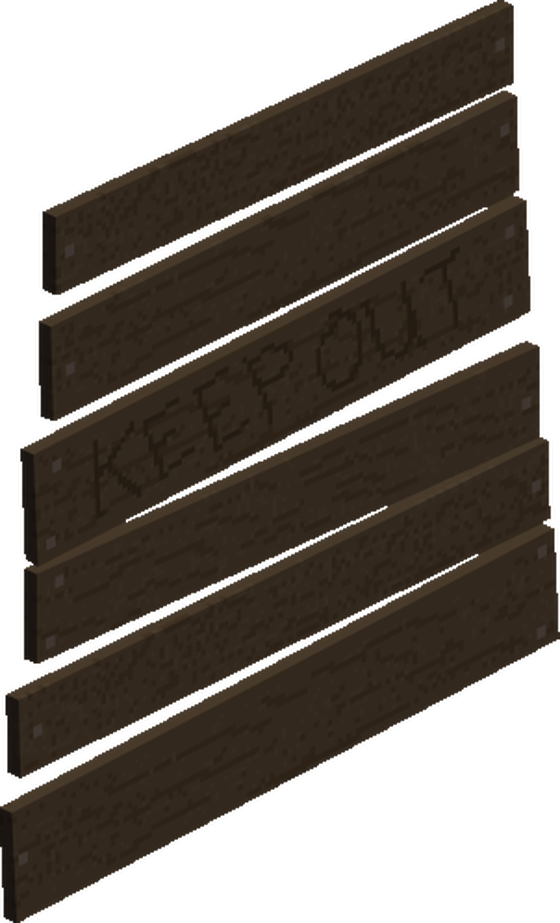 Wooden Barrier Wall - Keep Out