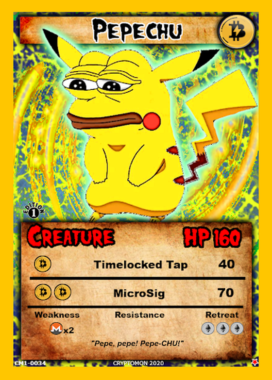 Official Cryptomon Pepechu CM-0034 1st Edition