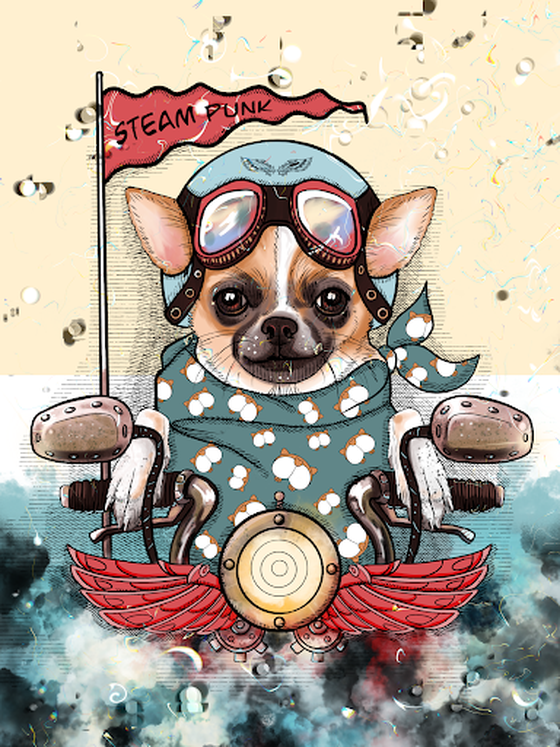 Eva. Steampunk chihuahua