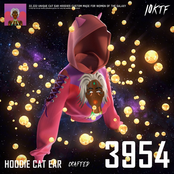 Galaxy Cat Ear Hoodie #3954