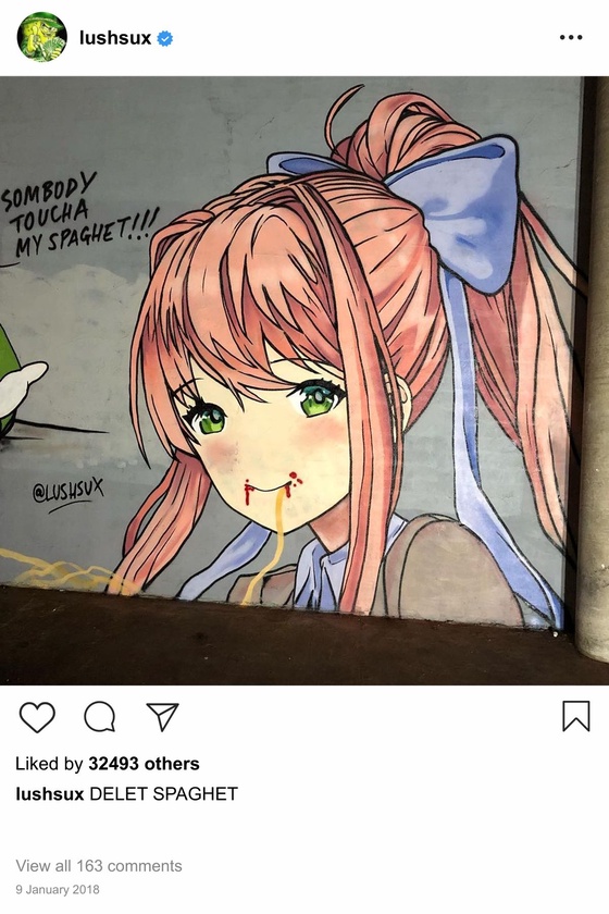 Lushsux #2952 - Mural Doki Doki Monika