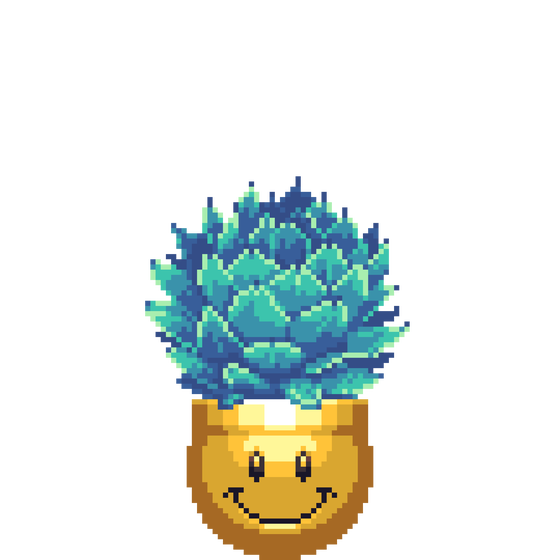 Artichoke Agave in Smiley pot