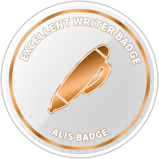 Bronze ALIS Excellent Writer Badge