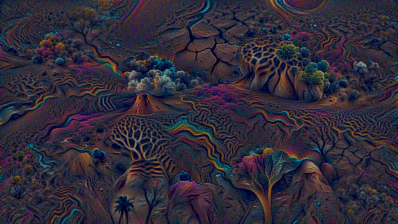 PSYCHEDELIC DESERT LANDSCAPE EARTH ELEMENT