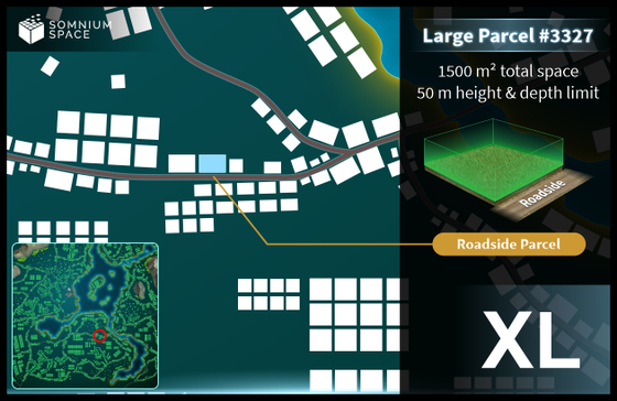 Extra Large #3327 (XL) parcel in Somnium Space