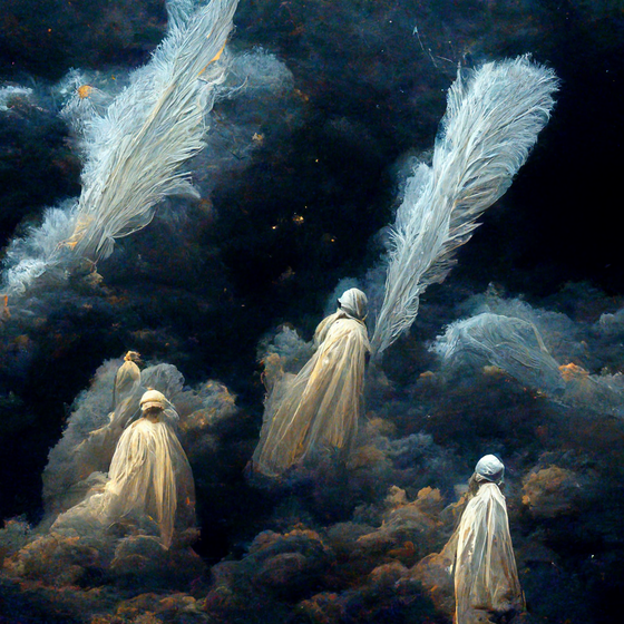 Angels in the night sky