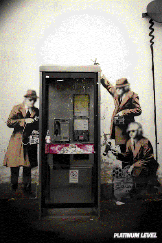 Banksy's Spy booth Platinum 