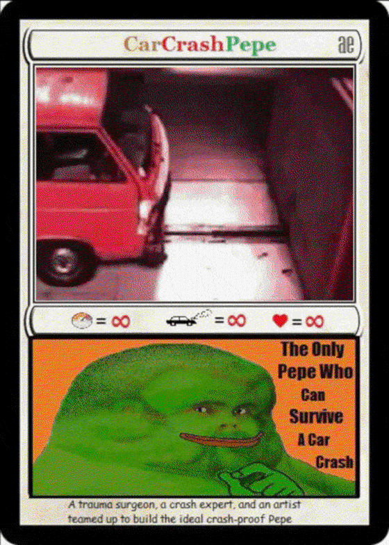 CARCRASHPEPE | Series 14, Card 39 | Rare Pepe Collection | 2017 Counterparty XCP NFT Asset