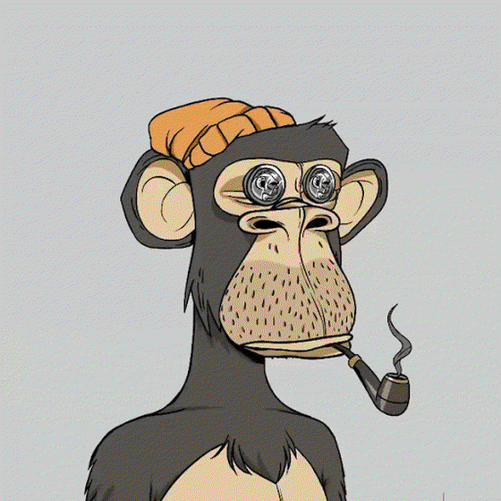 Animated Bored Ape [ Coints Smoking Pipe ]