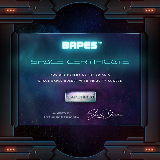 Space Bapes Certificate