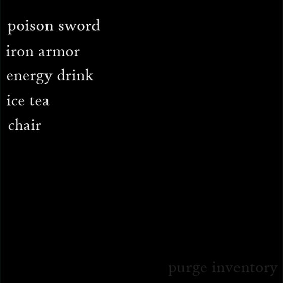 Purge Inventory #2293